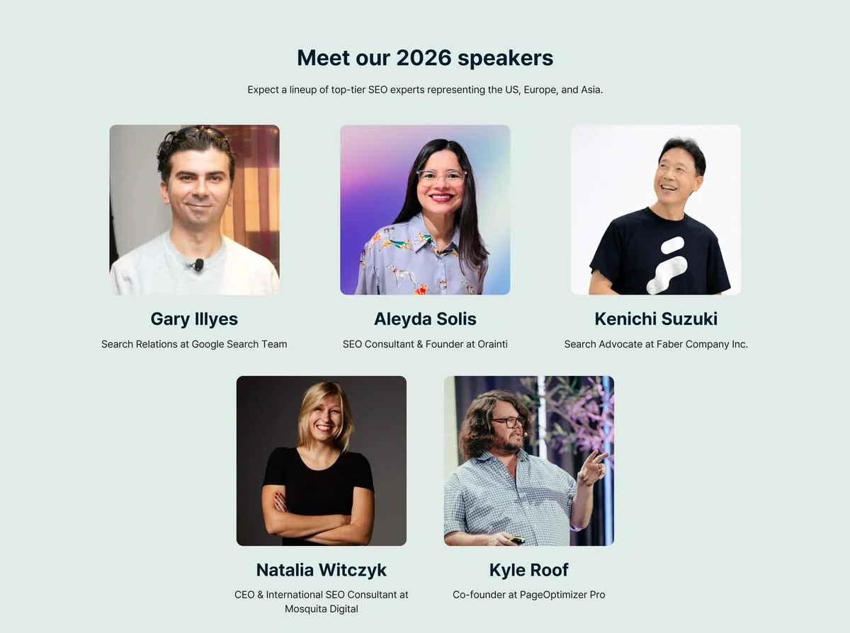 Speakers at the 2026 Search Seoul conference