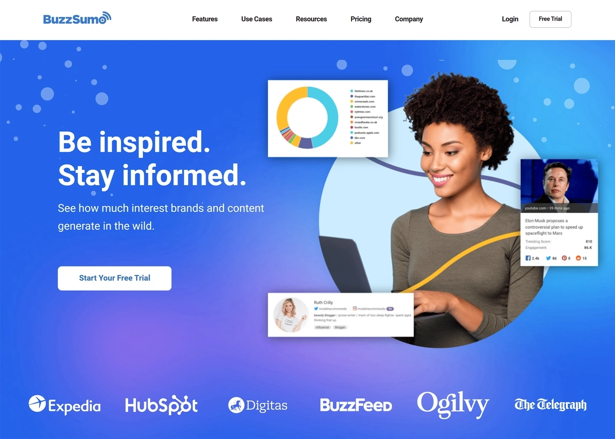 BuzzSumo homepage