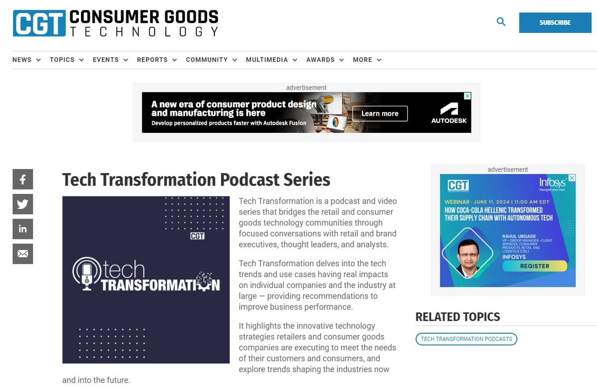 screenshot of Tech Transformation 