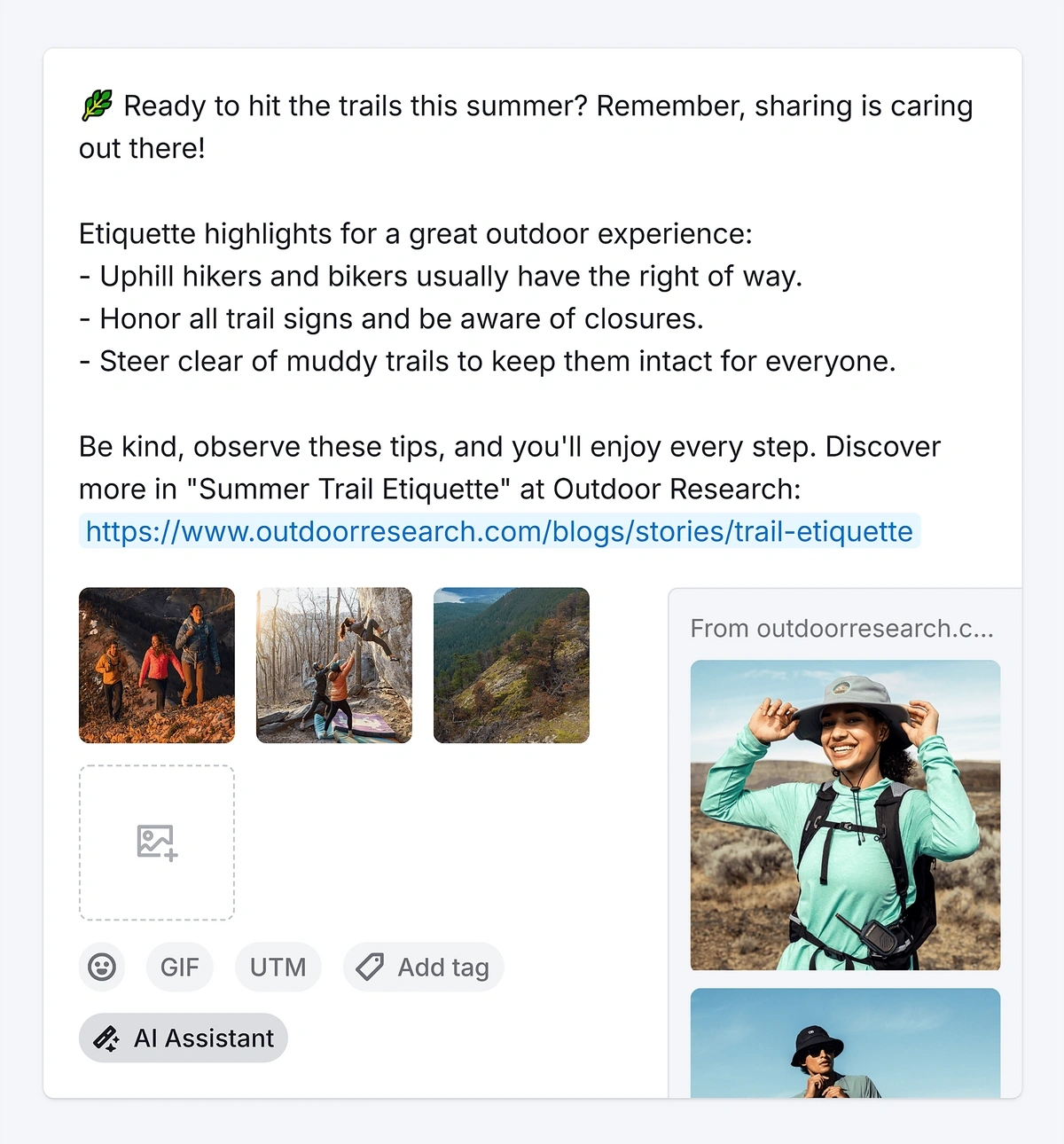 Semrush social generate text