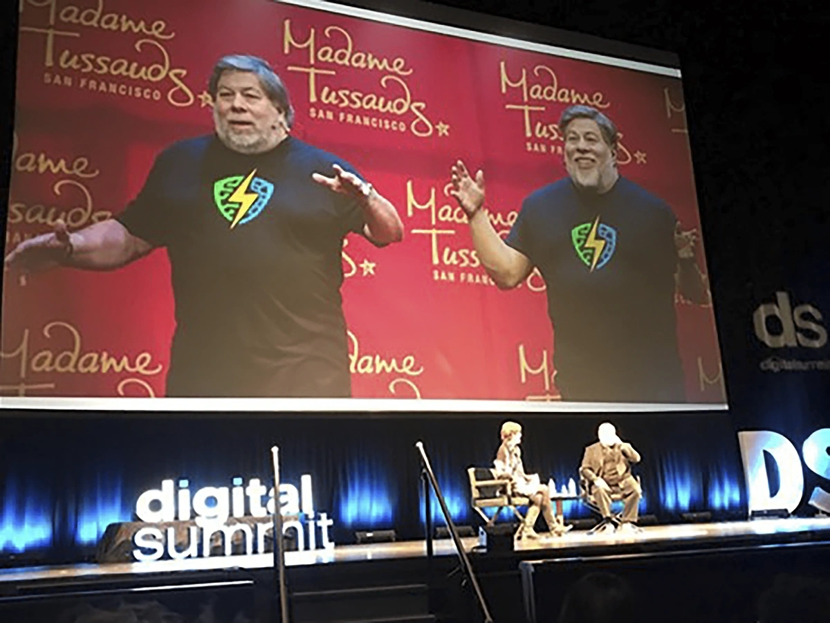 Steve Wozniak speaking at the Digital Summit Seattle conference in 2017