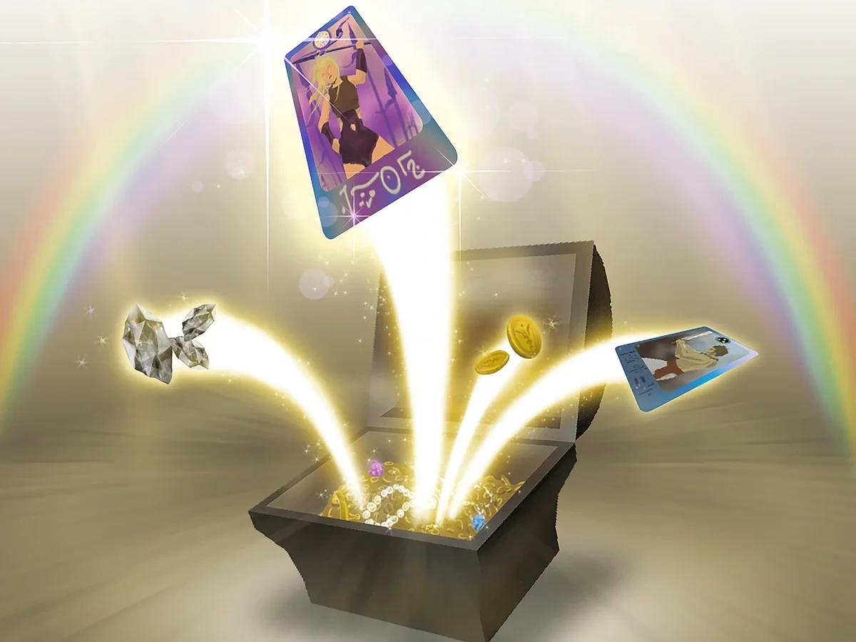 A loot box opens