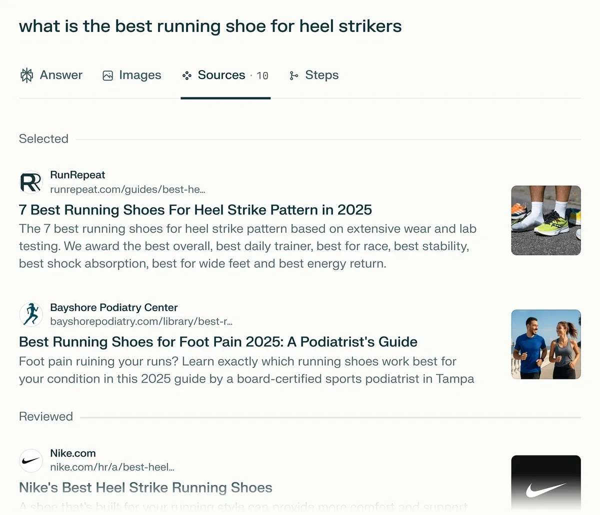 Review articles showing up for an eCommerce query