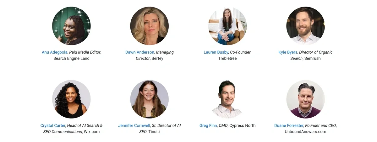A selection of speakers at SMX Next 2025