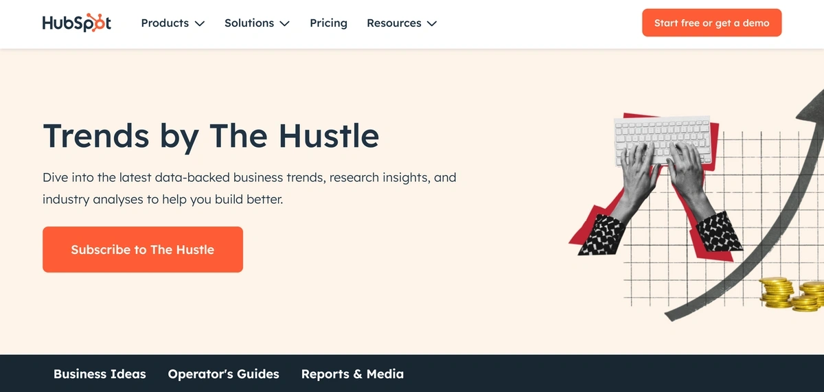 The Trends page on the HubSpot website
