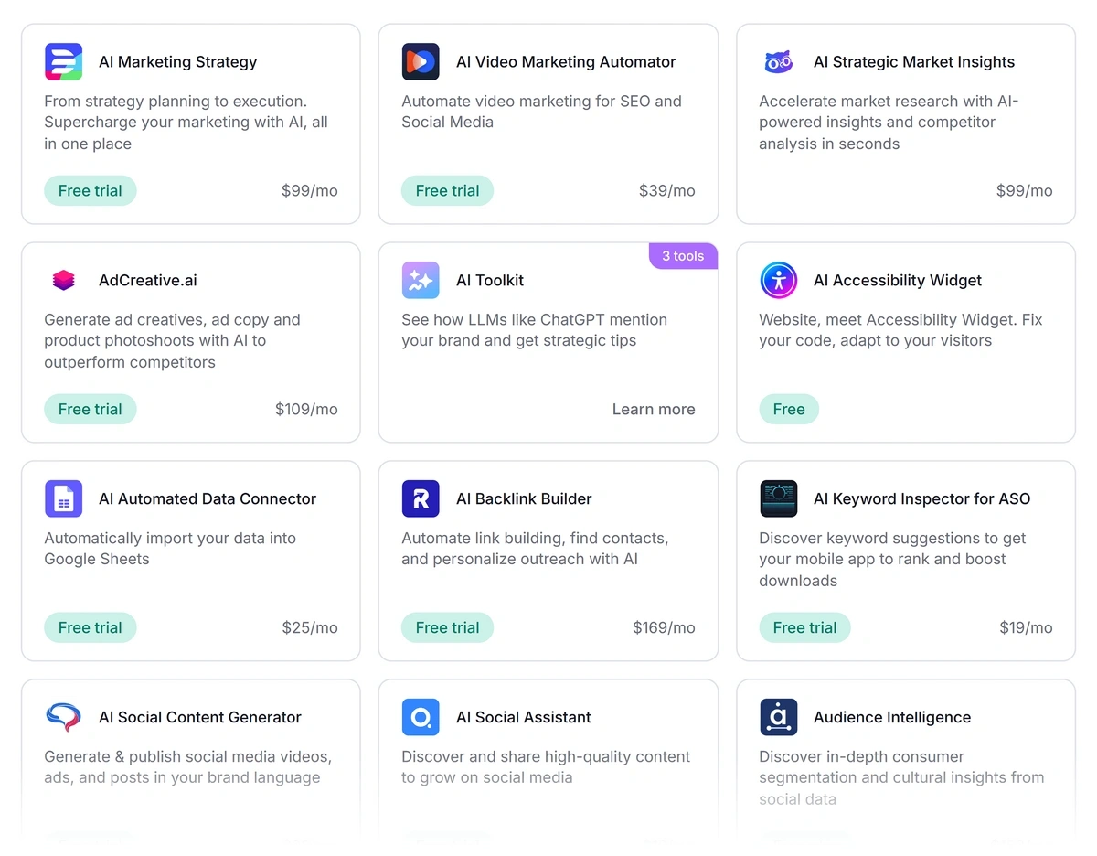Semrush AI apps