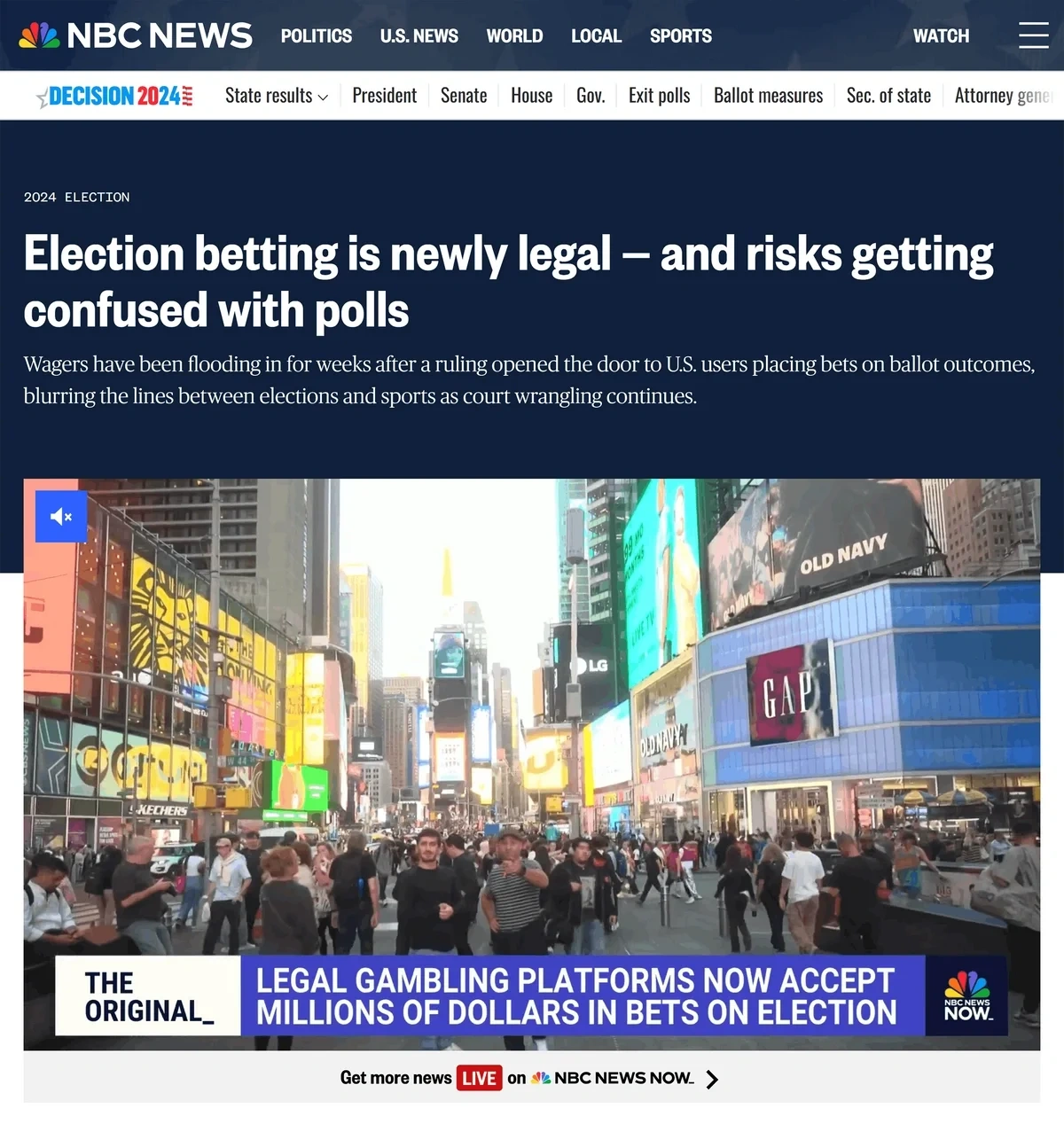 Election betting was approved by a district court in 2024