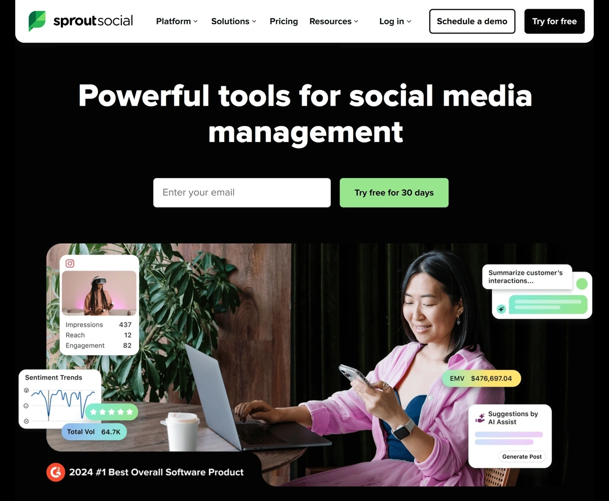 Sprout Social social media management tool