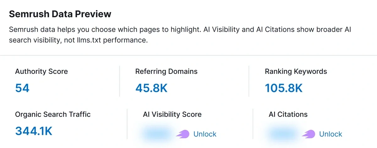 See Search Authority & AI Footprint Metrics graphic