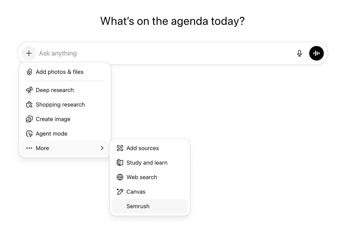 Adding Semrush Connector to chat