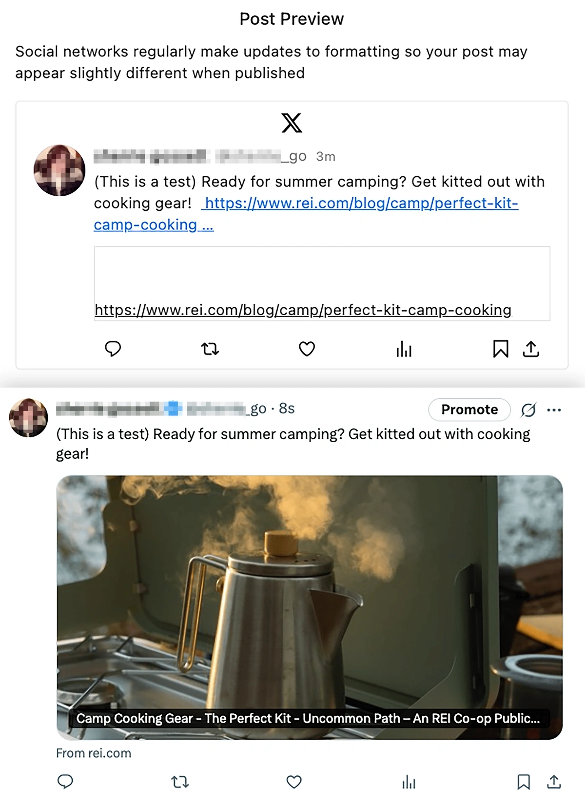 statusbrew publishing to x