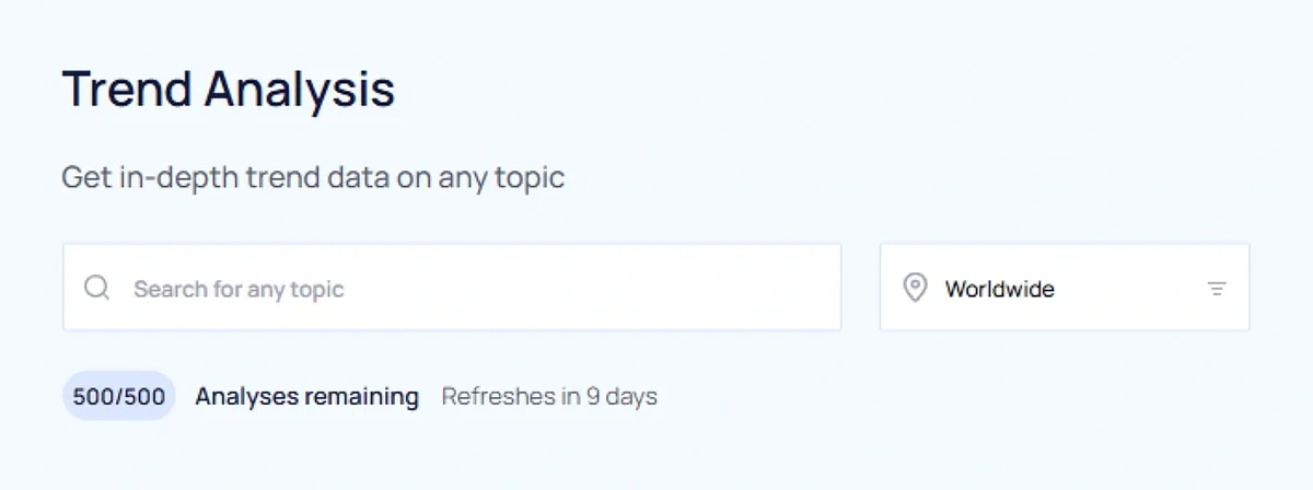 Exploding Topics Trend Analysis tool