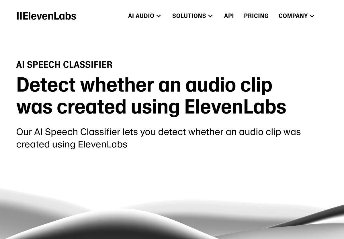 ElevenLabs' AI speech classifier