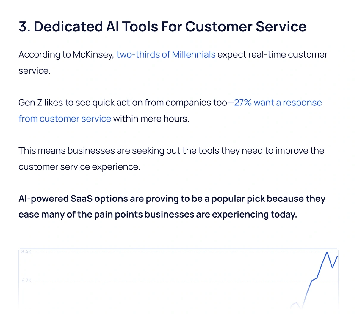 Example of real-world data in blog post