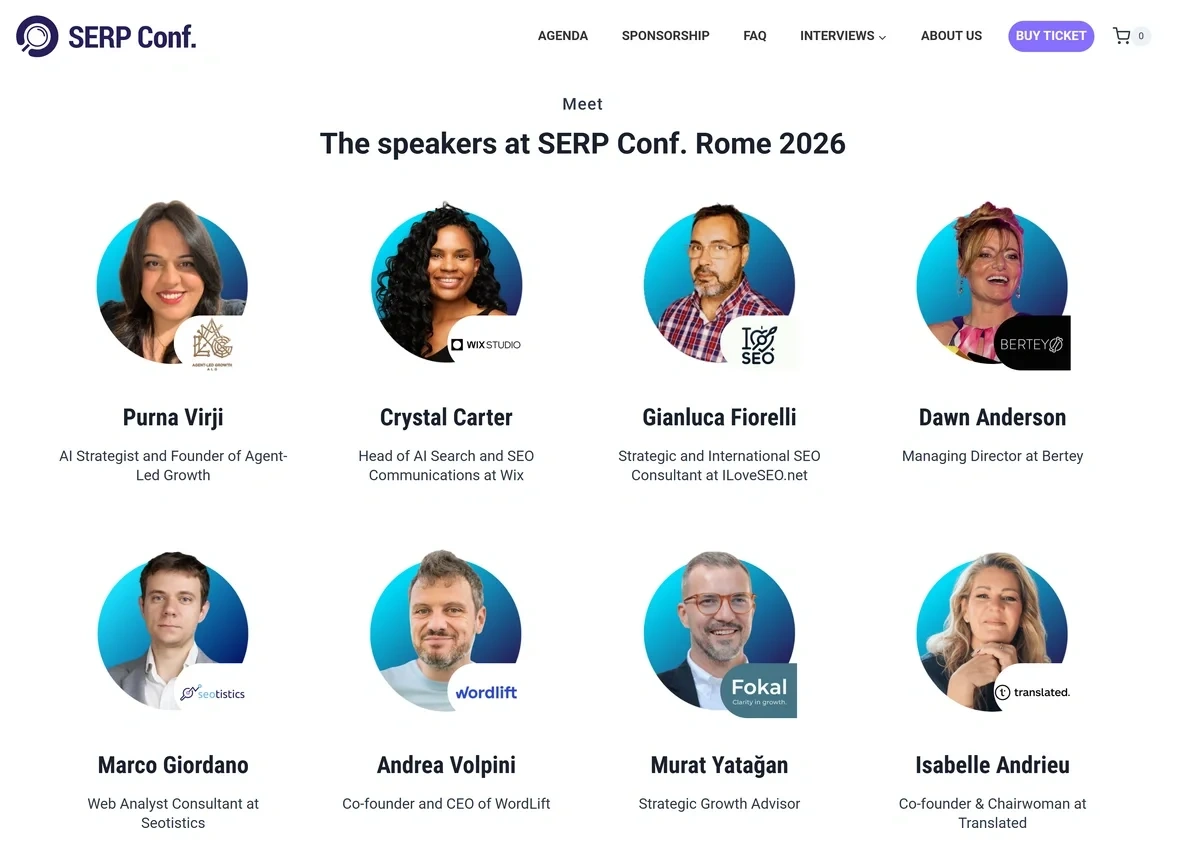 Serp Conf Rome lineup 2026