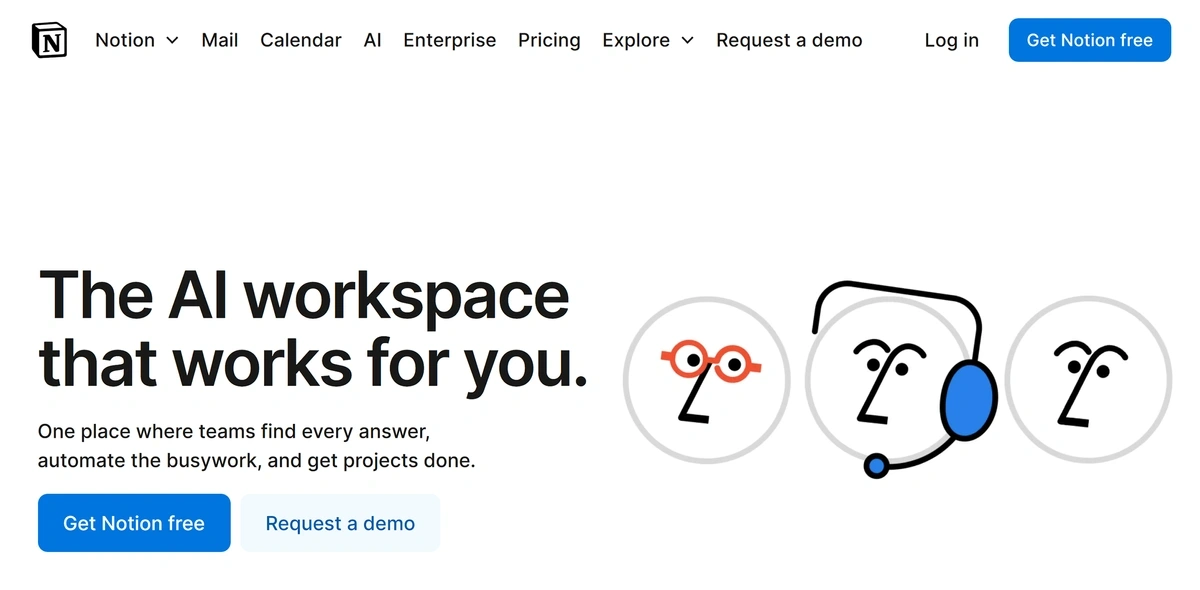 Notion AI workspace