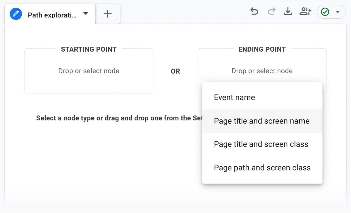Setting custom ending points in path exploration