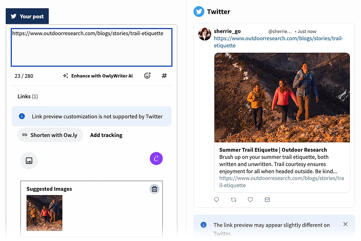 hootsuite create post