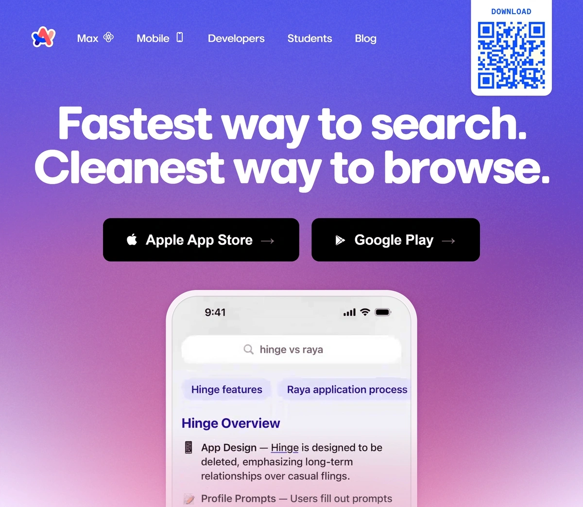 Arc search homepage