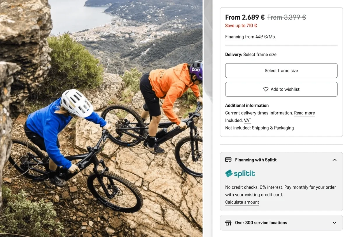 BNPL messaging example