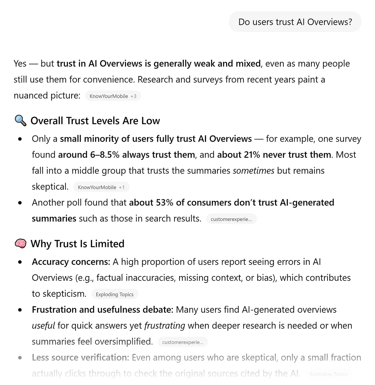 ChatGPT answer with cited references to authoritative websites