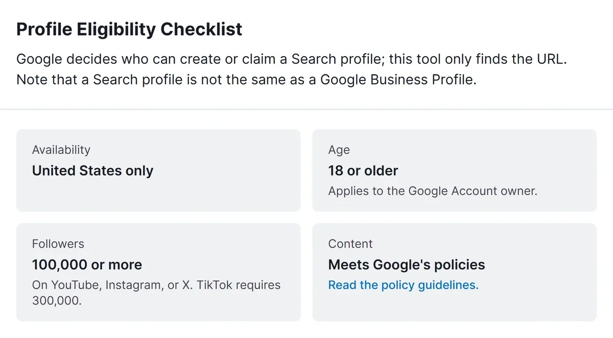 Who Can Claim a Google Search Profile? graphic