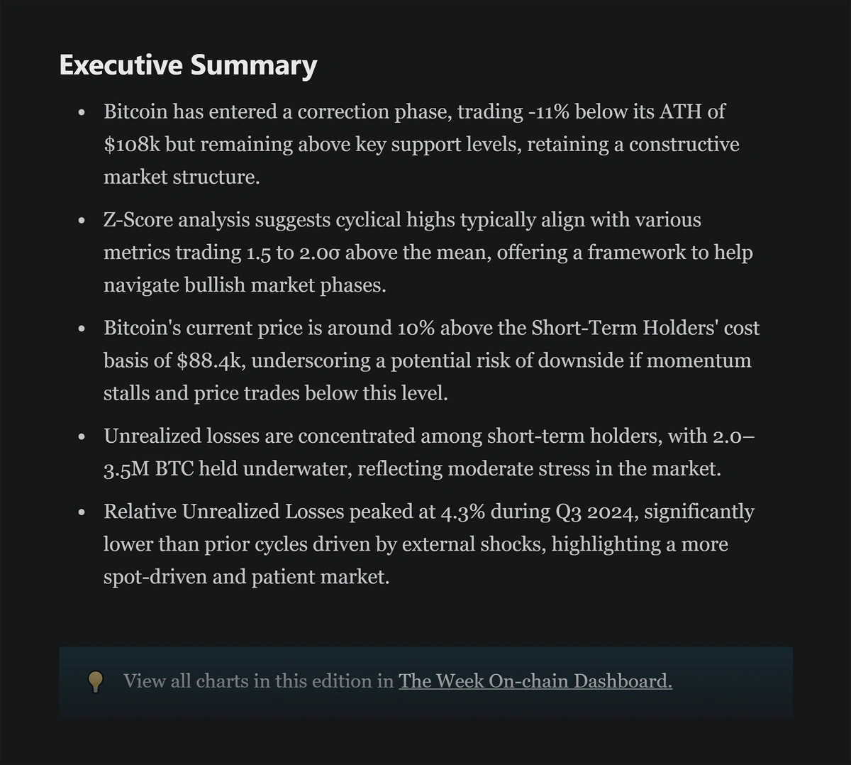 A snippet from a recent Glassnode Insights newsletter