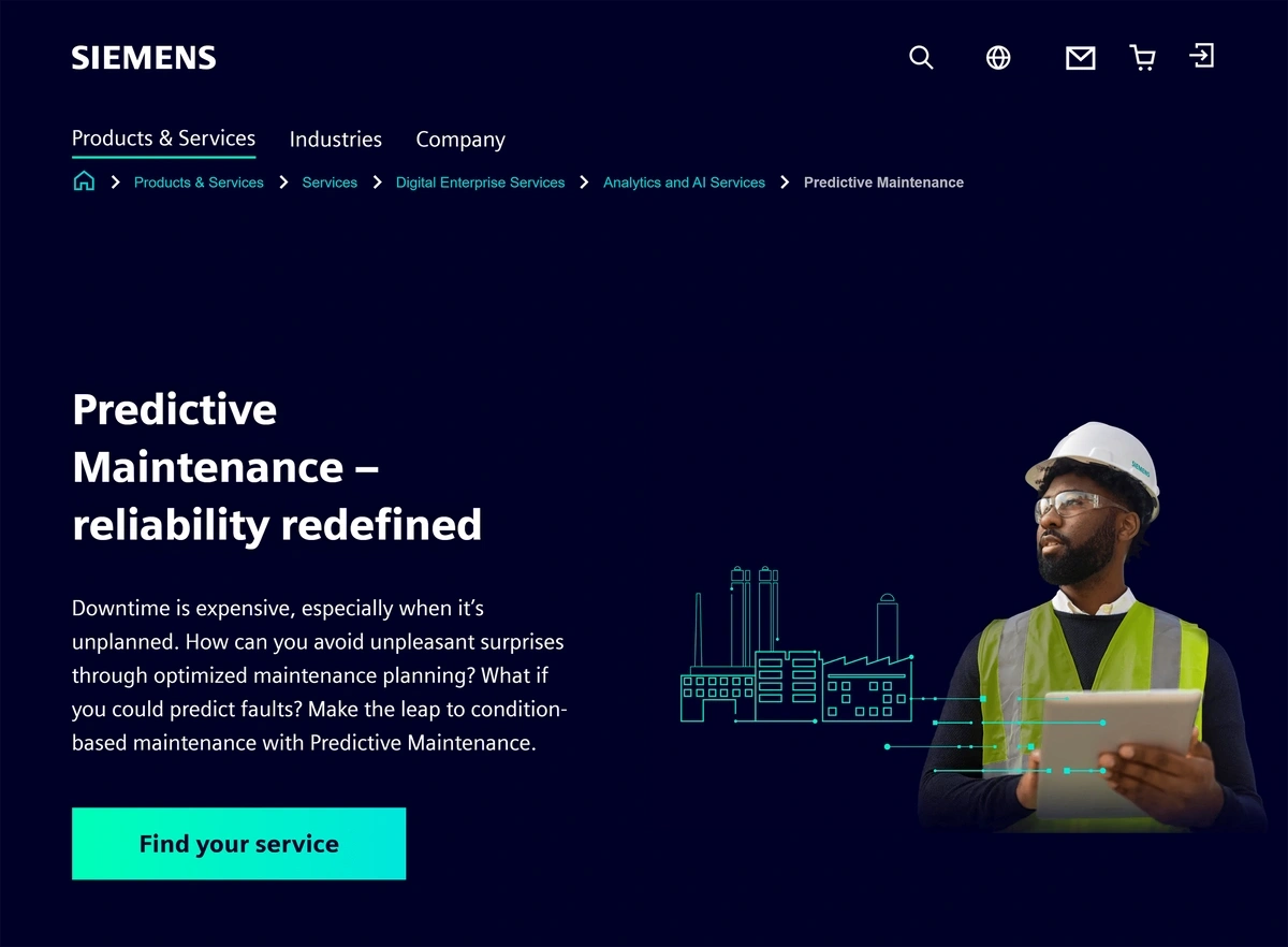 Siemens homepage