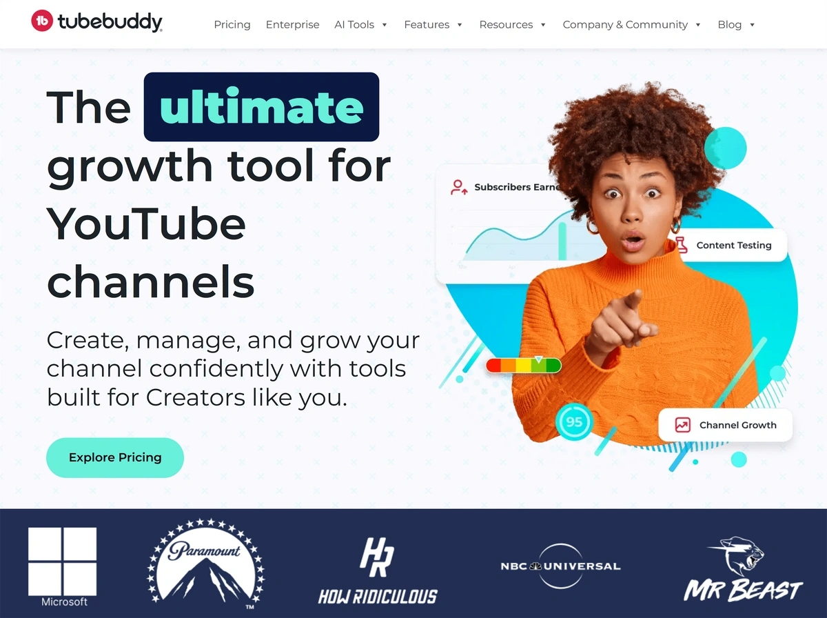 TubeBuddy homepage