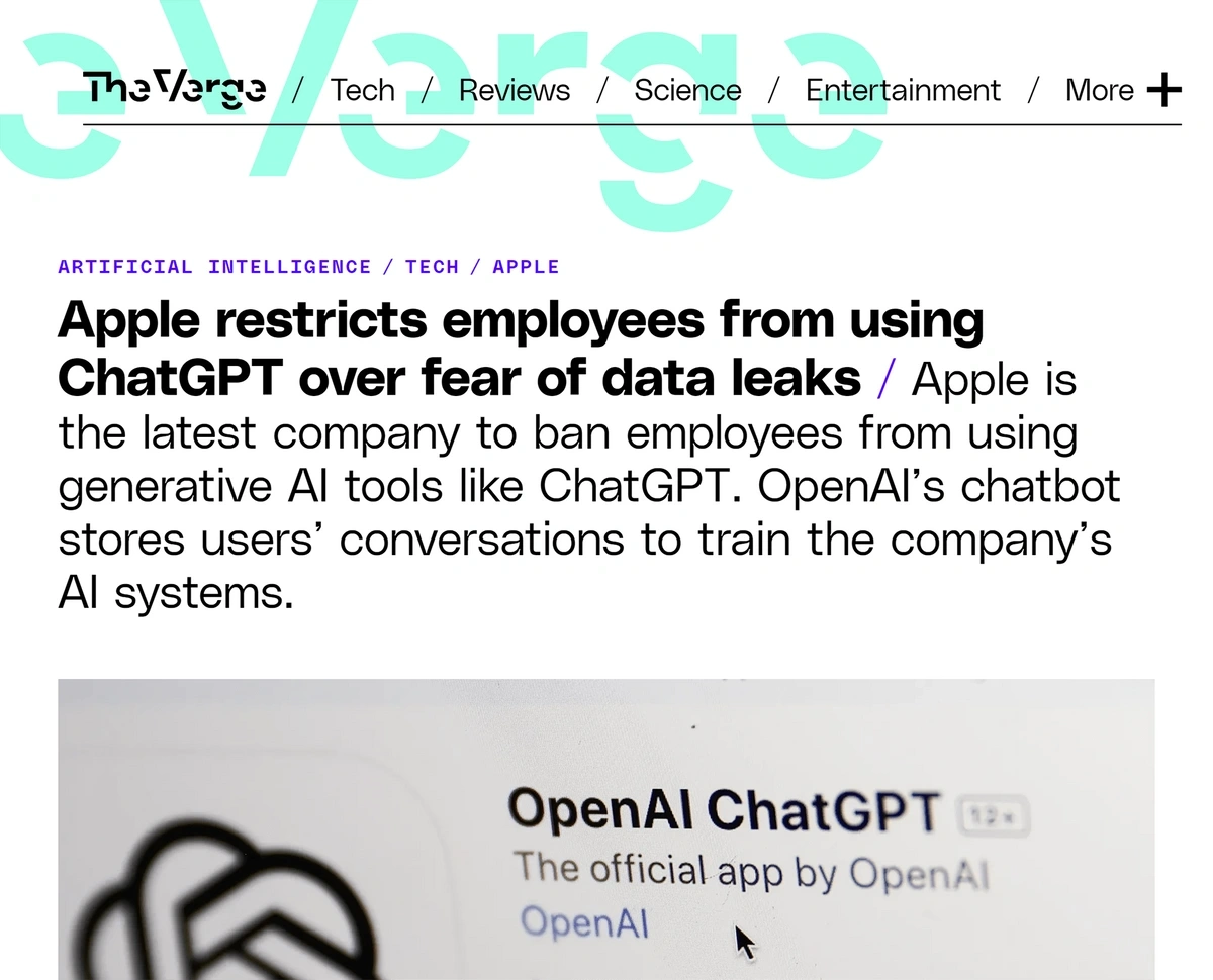 screenshot of article about GitHub's Copilot