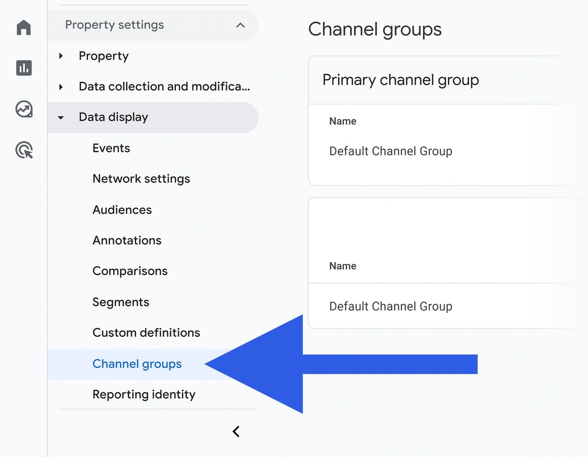 Accessing Admin window in GA4