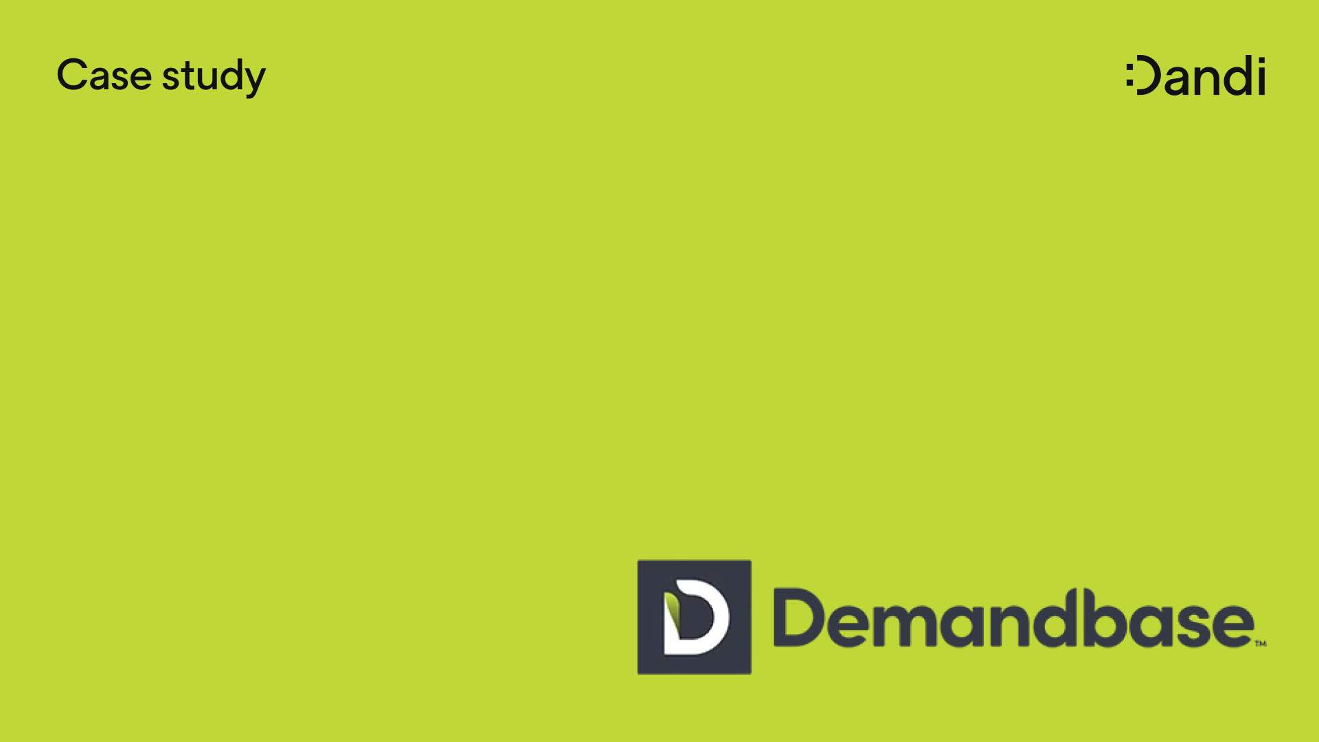 The Demandbase logo against a lime green background.