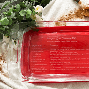 Personalized Pyrex Glass Baking Dishes •