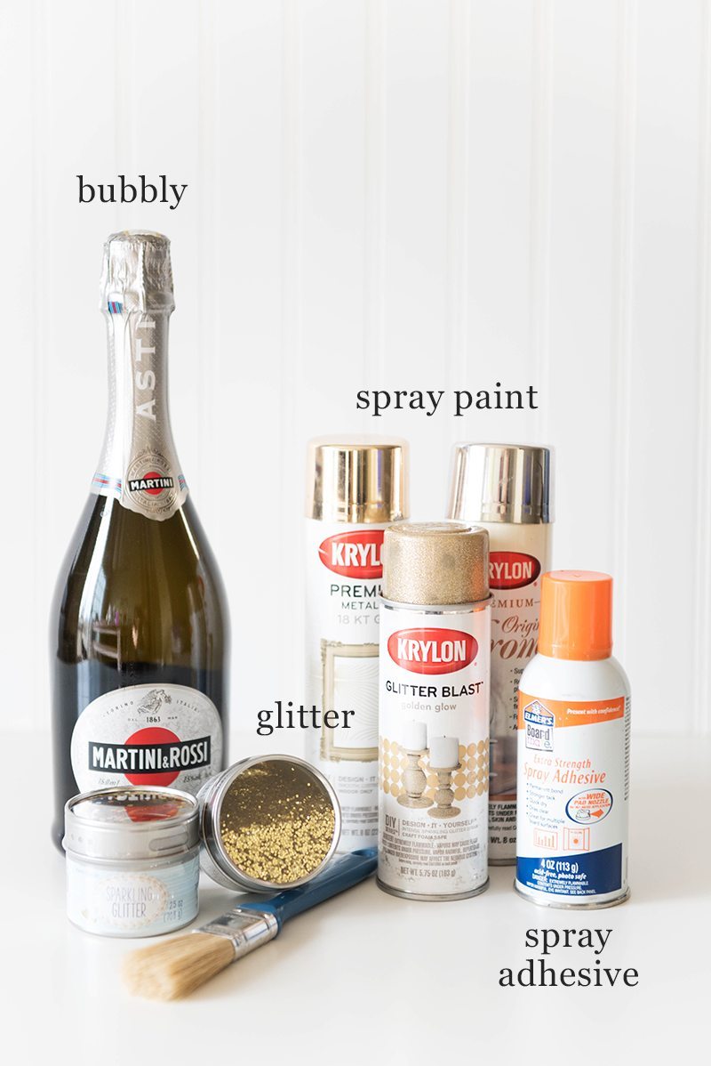 Learn How To Glitter Champagne Bottles - the right way!