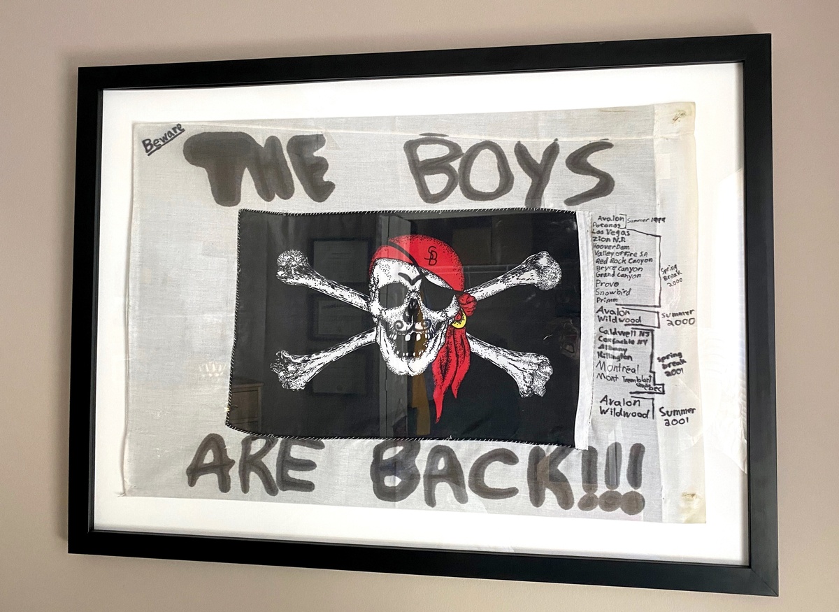 framed pirate flag pillowcase