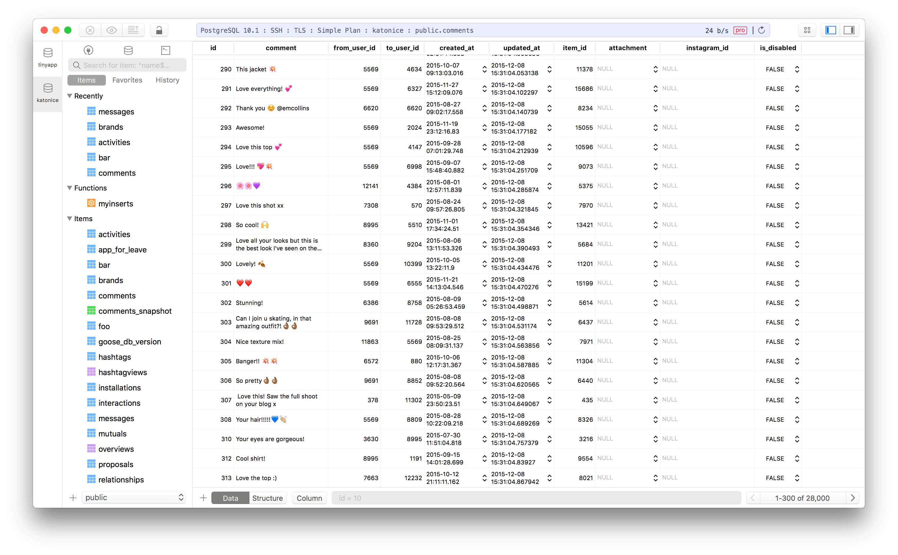 TablePlus UI Screenshot