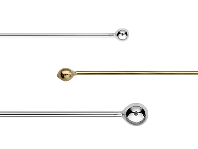 Sterling silver and gold-filled ballpins