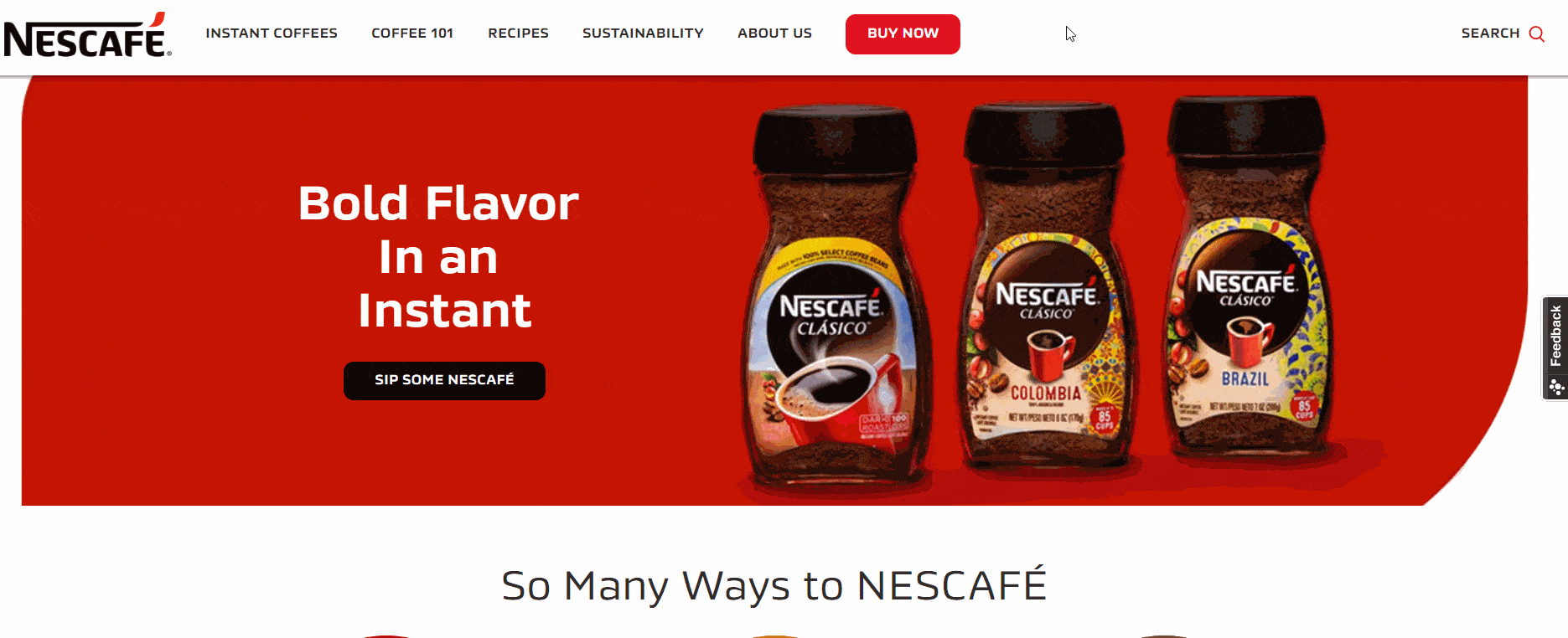 Nescafe internationalized websites