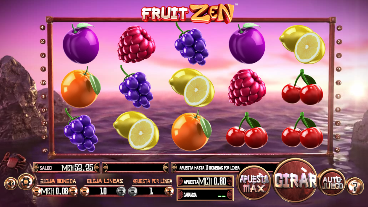 Fruit Zen video slot game by TrustDice