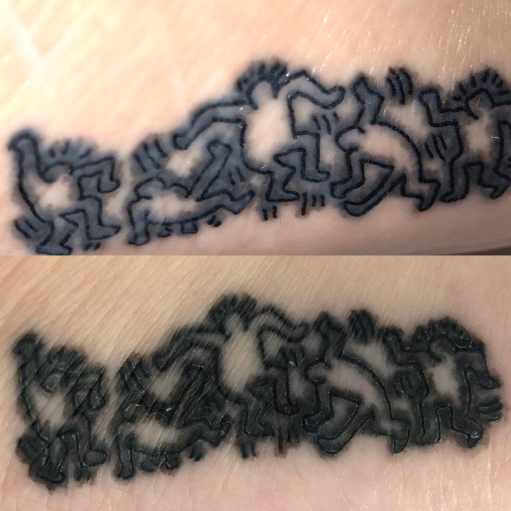 keith haring blow up tattoo