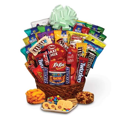 St Patricks Day chocolate candy snacks gift basket