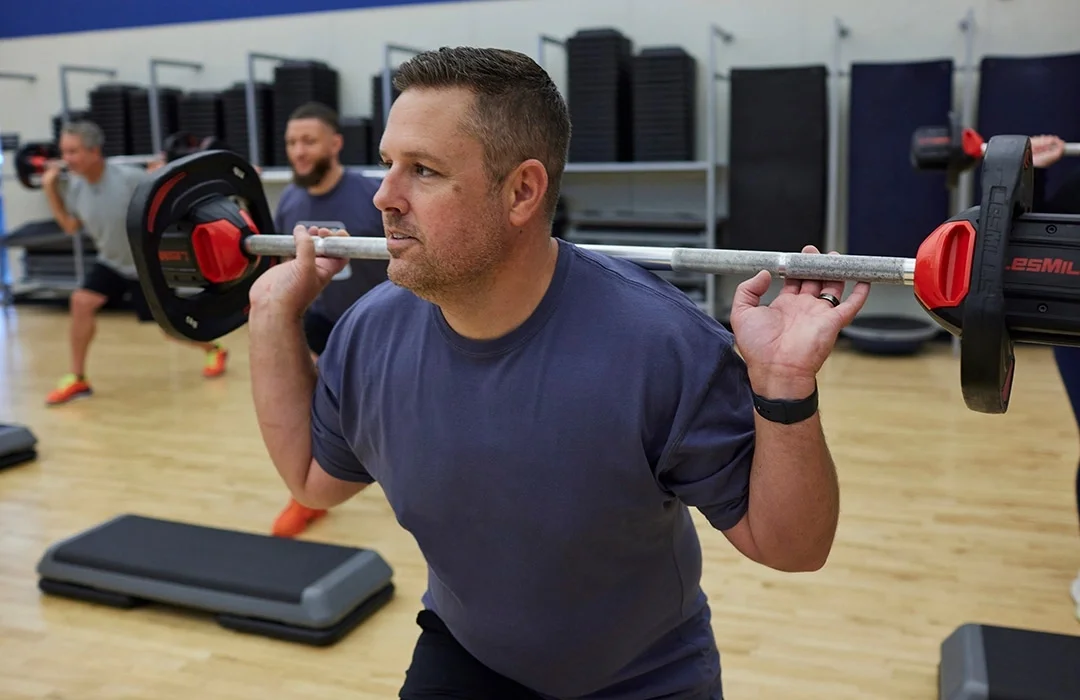 man in Bodypump Class