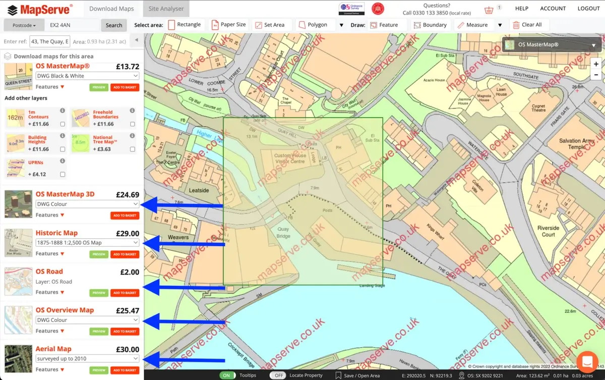 Map Selection - MapServe®