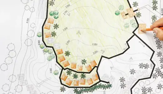 Architectural site analysis using a contour map