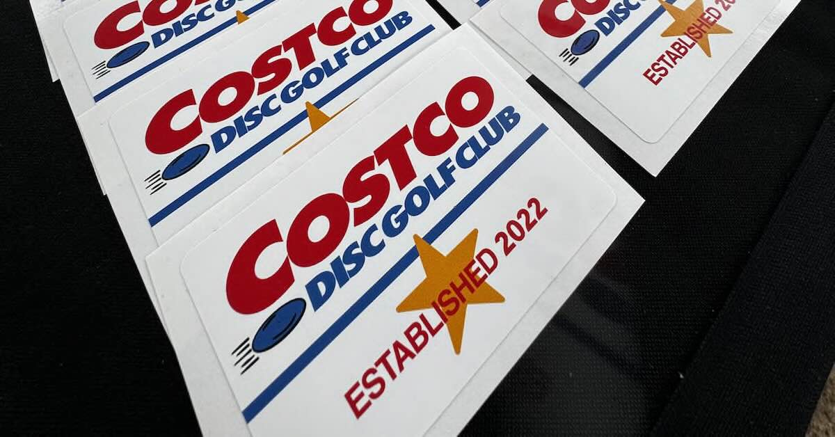 A card for the Costco disc golf club