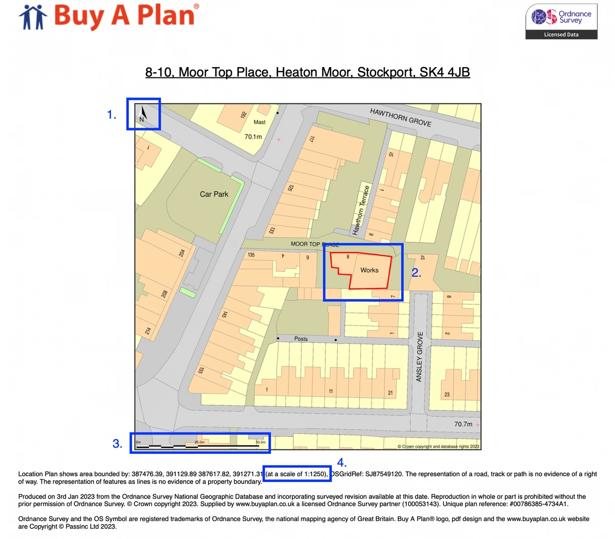 Example of a planning map showing what you need to include