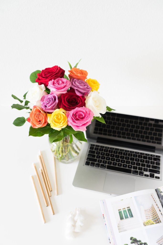 Mixed Rainbow Roses