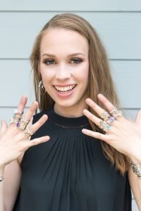 Kristen Baird wearing some of her jewelry