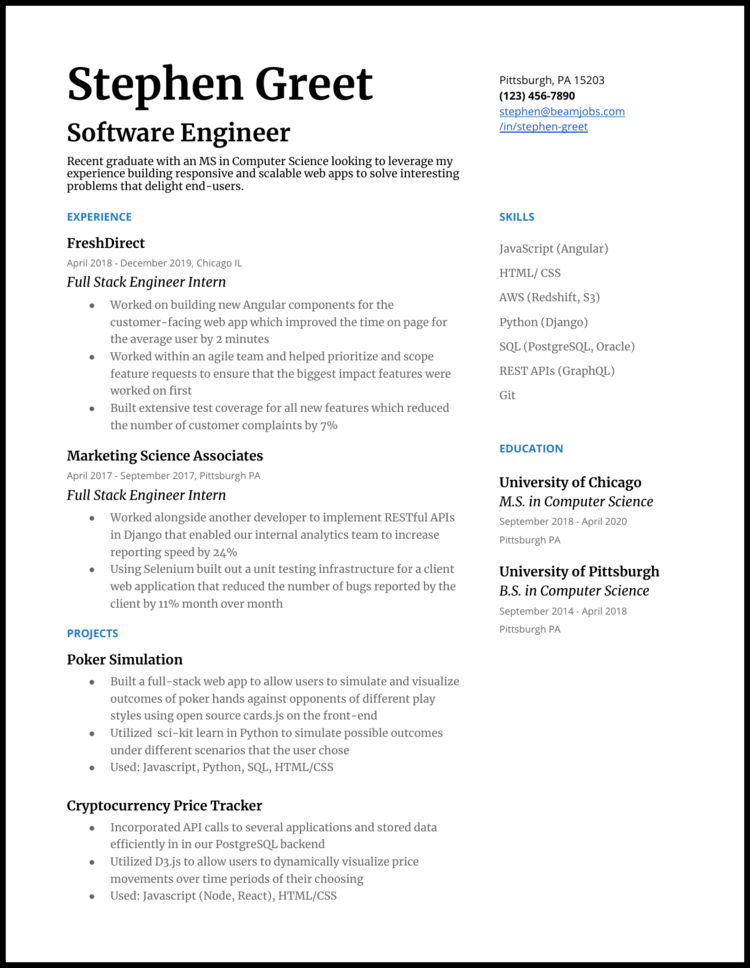 Computer Science Student Resume from cdn.buttercms.com