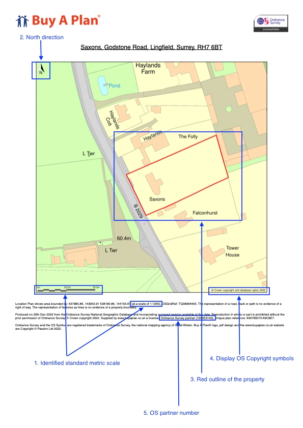 Location plan example